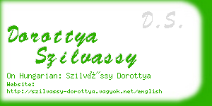 dorottya szilvassy business card